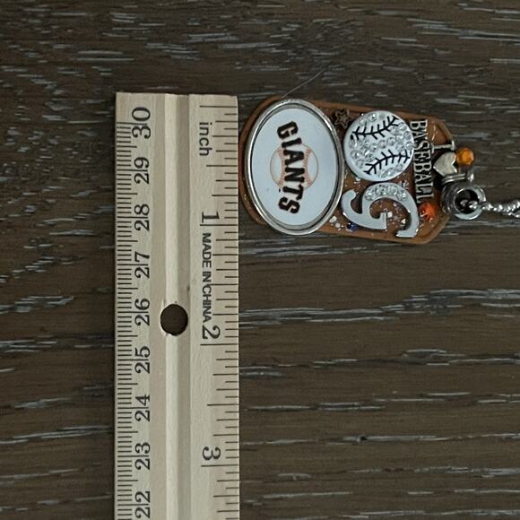 San Francisco Giants Glitter Dog Tag Necklace MLB Baseball Novelty Fan Jewelry - Picture 6 of 6